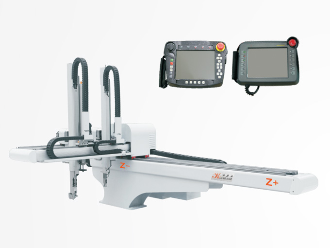 Frame-type five-axis servo double-arm double-stage manipulator